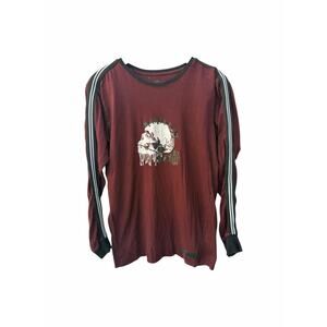 original gravity Beige T-Shirts Vintage y2k skull maroon longsleeve